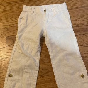 Janie and Jack White Linen Pants